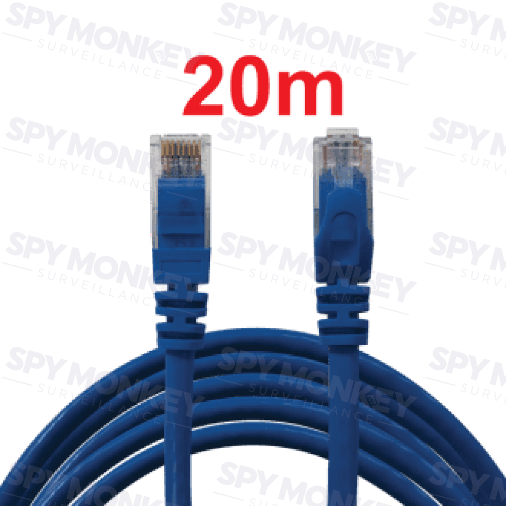 CAT6 Ethernet Cable: PreTerminated Plug and Play - 20m