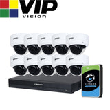 VIP Vision AI Security System: 10x 6MP AI Dome Cams, 16MP WatchGuard 16CH AI NVR