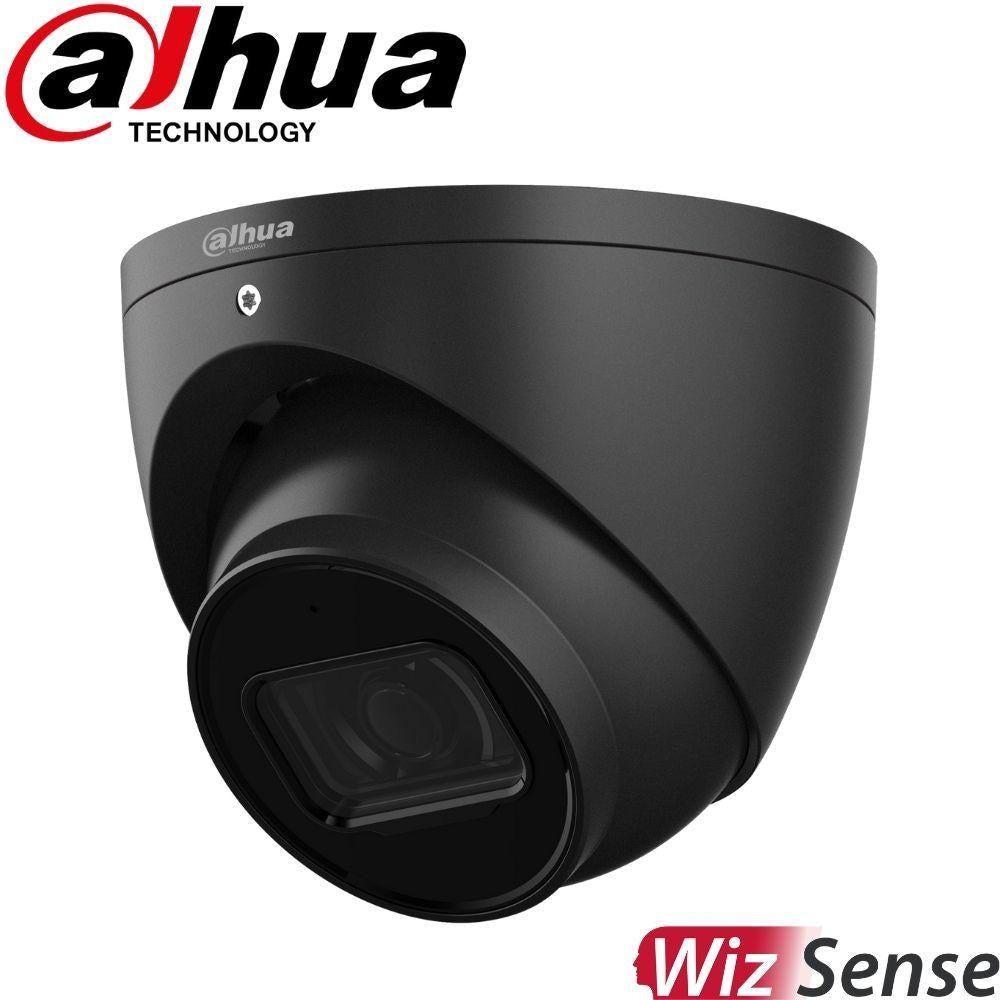 Dahua Security Camera: 6MP Turret, 2.8mm, WizSense AI (Black) - DH-IPC-HDW3641EMP-S-0280B-AUS-S2-BLK