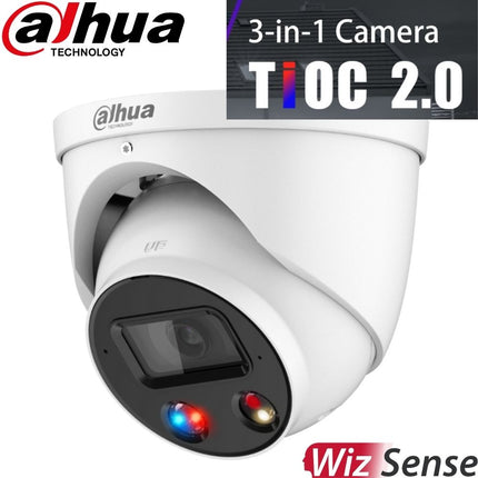 Dahua Security Camera: 8MP(4K) TIOC Turret 2.0, WizSense AI - DH-IPC-HDW3849HP-AS-PV-0280B-S3