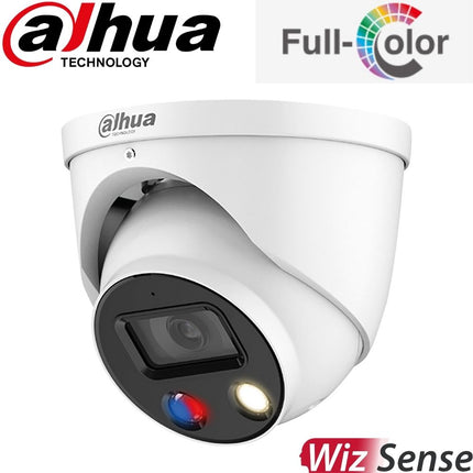 Dahua Security Camera: 8MP(4K) TIOC Turret, Active Deterrence, WizSense AI - DH-IPC-HDW3849HP-AS-PV-0280B