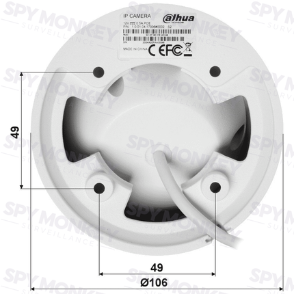 Dahua IPC-HDW4631EM-ASE Security Camera: 6MP Fixed Lens Eyeball, Built-In Mic