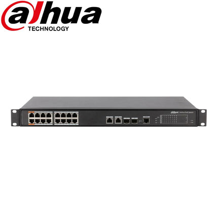 Dahua Ethernet Switch: 18-Port, Managed, 16-Port PoE - DH-PFS4218-16ET-190-V3