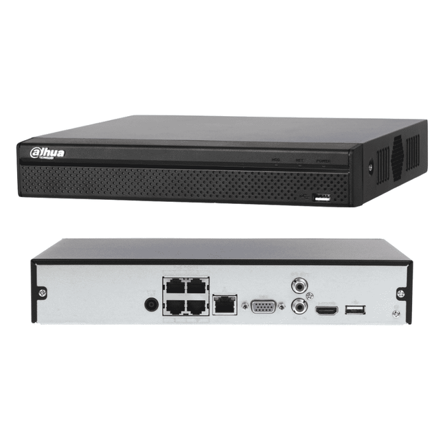 Dahua NVR4104HS-P-4KS2 4 Channel Network Video Recorder: 8MP (4K) Lite Series