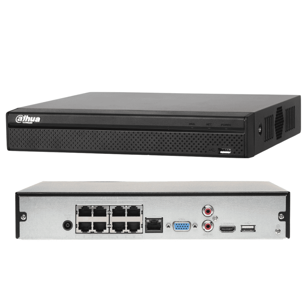 Dahua NVR4108HS-8P 8 Channel Network Video Recorder: 8MP (4K) Lite Series