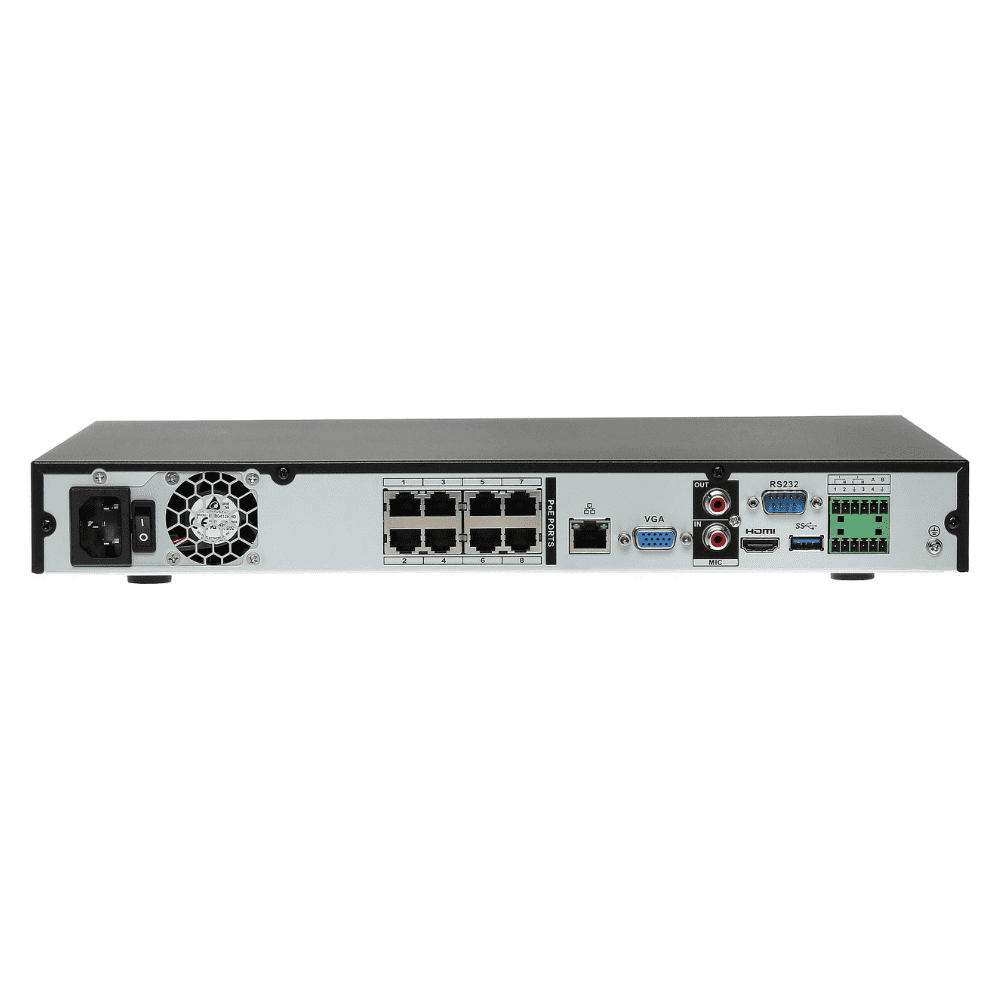 Dahua NVR5208-8P-4KS2 8 Channel Network Video Recorder: 12MP (4K) Pro Series