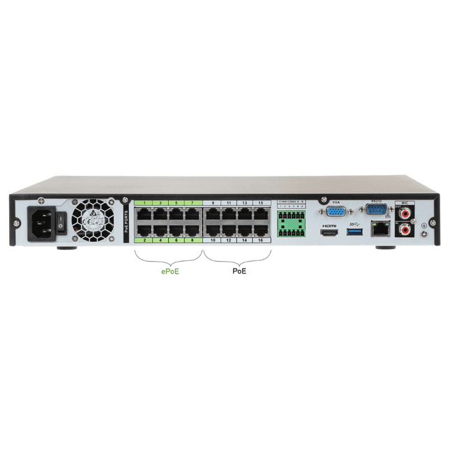 Dahua NVR5216-16P-4KS2E 16 Channel Network Video Recorder: 12MP (4K) Pro Series