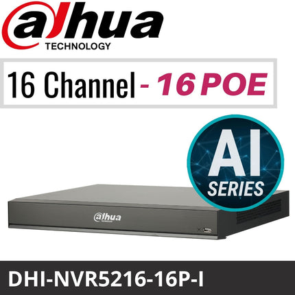 Dahua 16 Channel Network Video Recorder: 16MP(4K) AI - DHI-NVR5216-16P-I