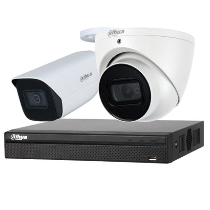 Dahua 3X66 Security System: 4CH 8MP Lite NVR, 1 x 6MP Turret 1 x 6MP Bullet, Starlight, SMD 4.0, AI SSA
