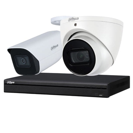 Dahua 3X66 Security System: 4CH 8MP Lite NVR, 1 x 6MP Turret 1 x 6MP Bullet, Starlight, SMD 4.0, AI SSA