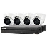 Dahua 3X66 Security System: 4CH 8MP Lite NVR, 4 x 8MP Turret Camera, Starlight, SMD 4.0, AI SSA