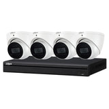 Dahua 3X66 Security System: 4CH 8MP Lite NVR, 4 x 8MP Turret Camera, Starlight, SMD 4.0, AI SSA