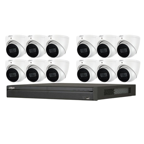 Dahua 3X66 Security System: 8CH 12MP Pro NVR, 12 x 8MP Turret Cameras, Starlight, AI SMD 4.0
