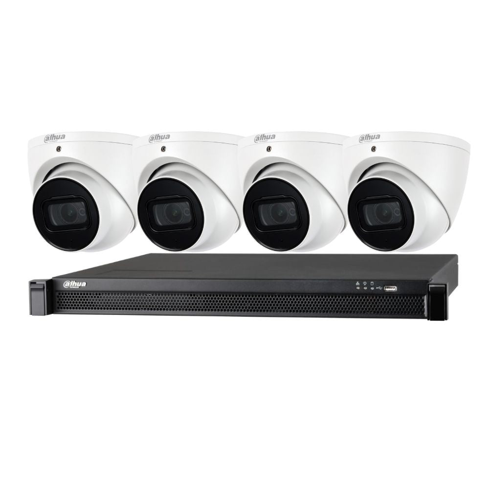 Dahua 3X66 Security System: 8CH 12MP Pro NVR, 4 x 8MP Turret Cameras, Starlight, AI SMD 4.0