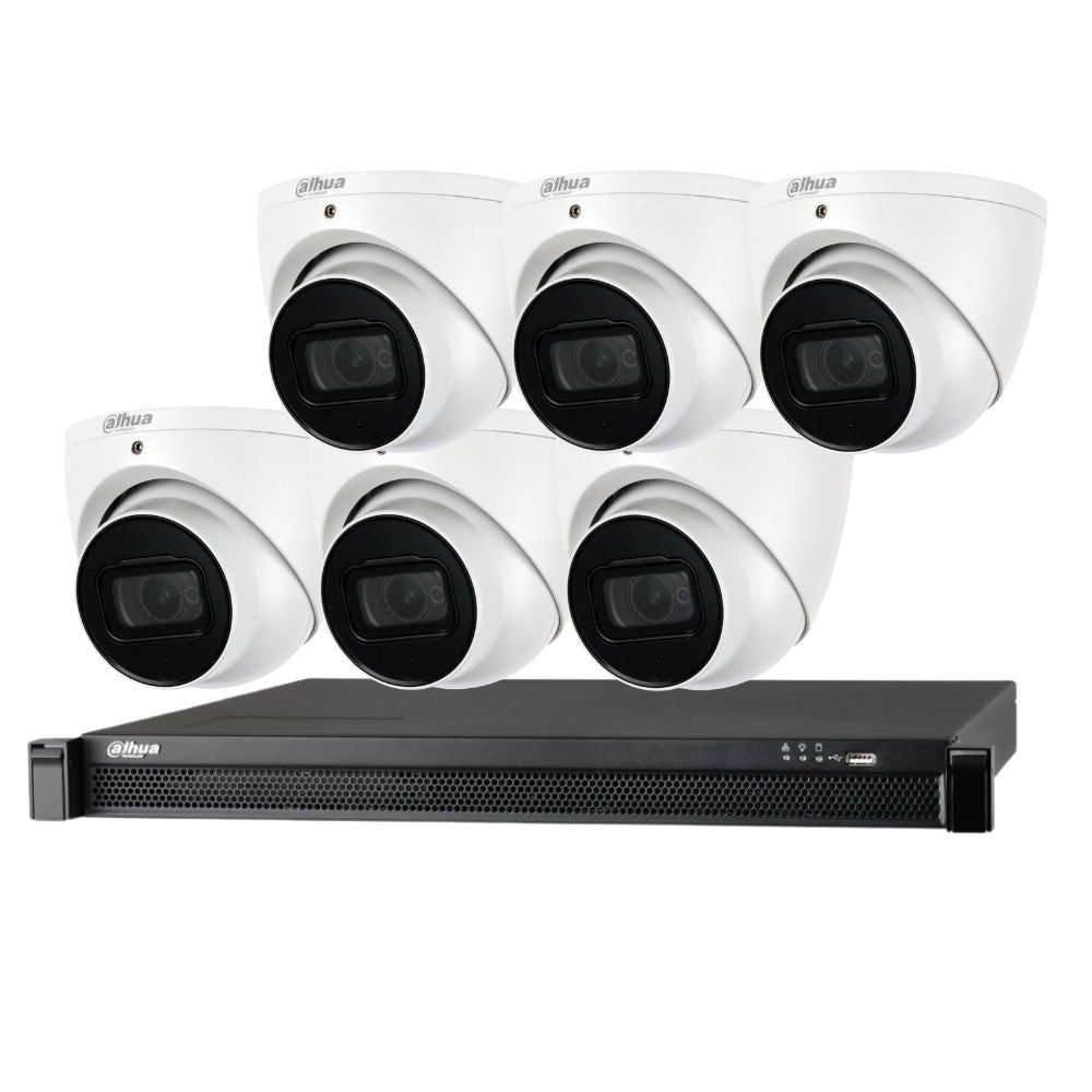 Dahua 3X66 Security System: 8CH 12MP Pro NVR, 6 x 8MP Turret Cameras, Starlight, AI SMD 4.0