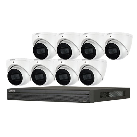 Dahua 3X66 Security System: 8CH 12MP Pro NVR, 8 x 8MP Turret Cameras, Starlight, AI SMD 4.0