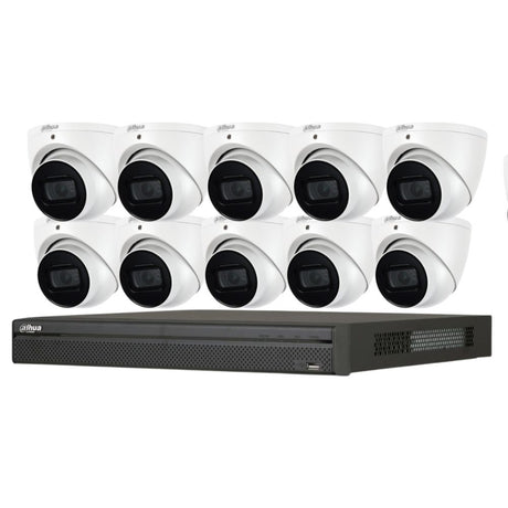 Dahua 3X66 Security System: 8CH 12MP Pro NVR, 10 x 8MP Turret Cameras, Starlight, AI SMD 4.0