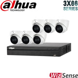 Dahua 3X66 Security System: 8CH 8MP Lite NVR, 6 x 6MP Turret Camera, Starlight, SMD 4.0, AI SSA