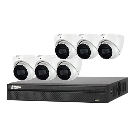 Dahua 3X66 Security System: 8CH 8MP Lite NVR, 6 x 8MP Turret Camera, Starlight, SMD 4.0, AI SSA