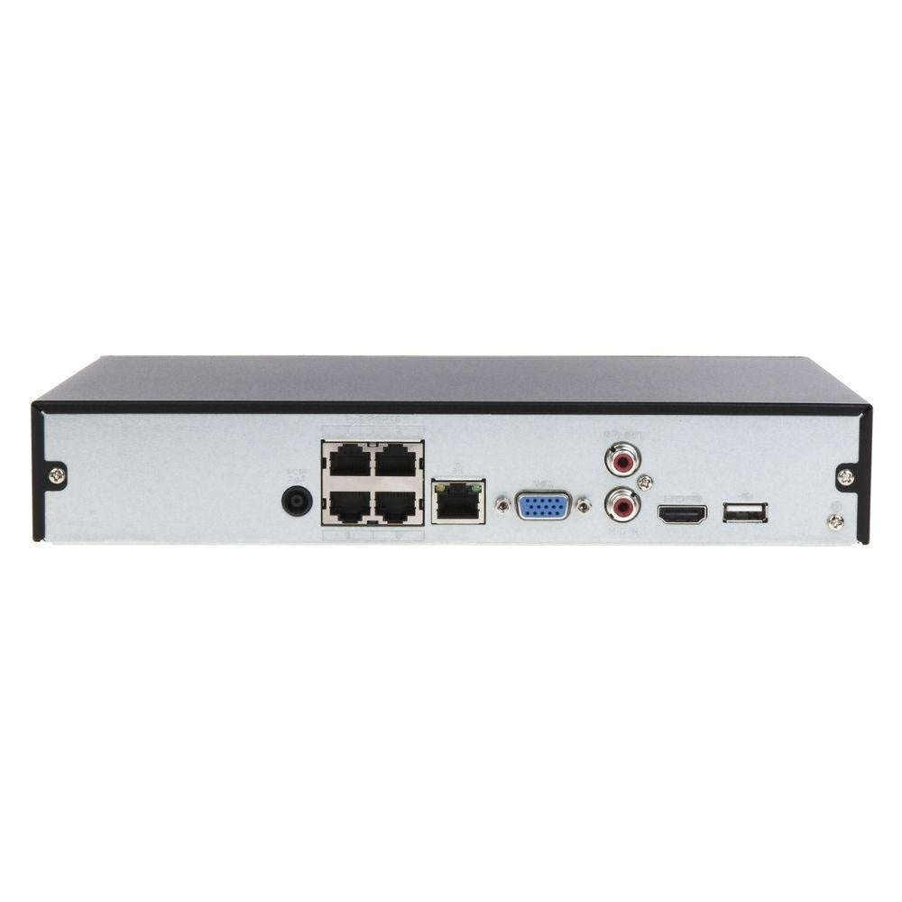 Dahua 3X66 Security System: 4CH 8MP Lite NVR, 4 x 8MP Turret Camera, Starlight, SMD 4.0, AI SSA (Black)