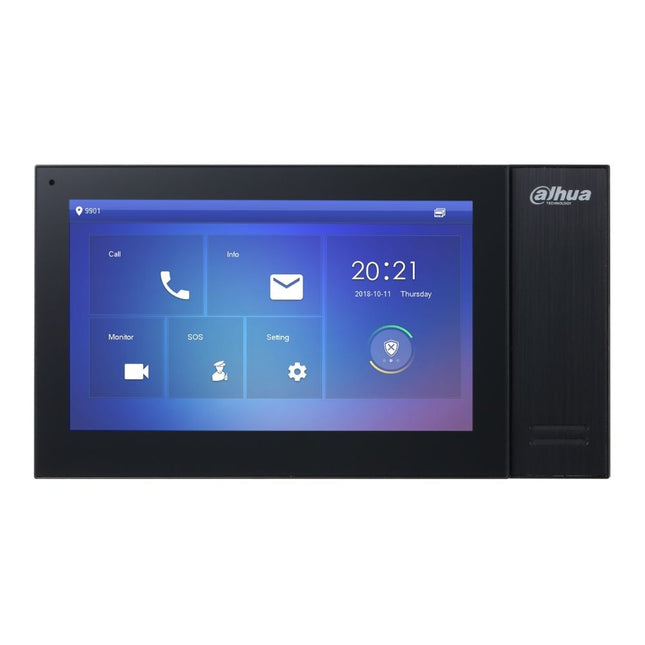 Dahua 7" TouchScreen Intercom Monitor (Black) - DHI-VTH2421FB-P