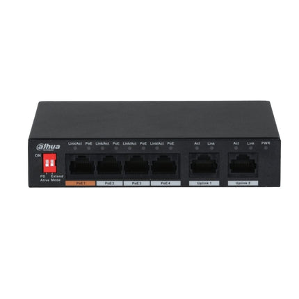 Dahua Ethernet Switch: 6-Port, Unmanaged, 4-Port PoE - DH-PFS3006-4ET-60