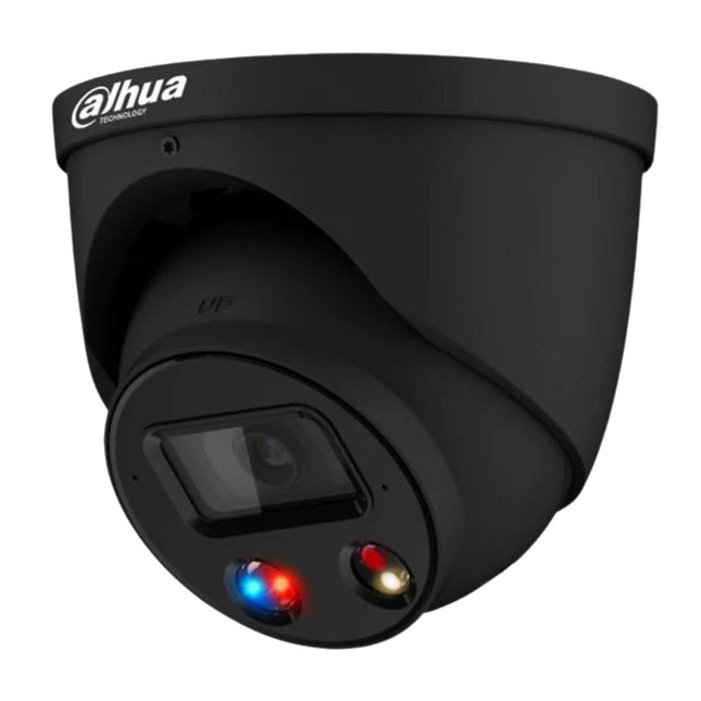 Dahua Security Camera: 6MP TiOC 2.0 Turret, WizSense, Full-Colour, Active Deterence - DH-IPC-HDW3649H-AS-PV-ANZ-BLK