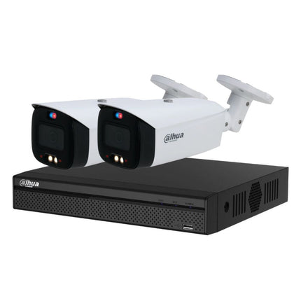 Dahua TIOC 2.0 Security System: 8CH 12MP Pro NVR, 2 x 5MP Bullet Camera, Full-Colour, SMD 3.0