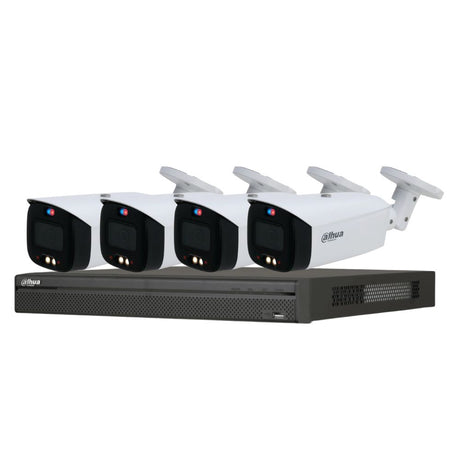 Dahua TIOC 2.0 Security System: 8CH 12MP Pro NVR, 4 x 8MP Bullet Camera, Full-Colour, SMD 3.0