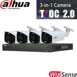 Dahua TIOC 2.0 Security System: 8CH 12MP Pro NVR, 4 x 8MP Bullet Camera, Full-Colour, SMD 3.0