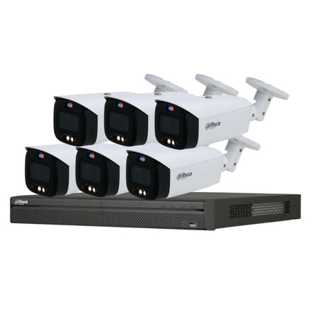 Dahua TIOC 2.0 Security System: 8CH 12MP Pro NVR, 6 x 8MP Bullet Camera, Full-Colour, SMD 3.0