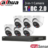 Dahua TIOC 2.0 Security System: 8CH 12MP Pro NVR, 6 x 8MP Turret Camera, Full-Colour, SMD 3.0