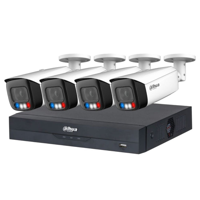 Dahua AI TiOC Security System: 4x 8MP TiOC 2.0 Bullets, 4CH 16MP WizSense NVR, SMD 4.0