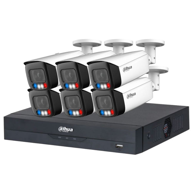 Dahua AI TiOC Security System: 6x 8MP TiOC 2.0 Bullets, 8CH 16MP WizSense NVR, SMD 4.0