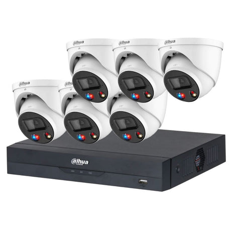 Dahua AI TiOC Security System: 6x 8MP TiOC 2.0 Turrets, 8CH 16MP WizSense NVR, SMD 4.0