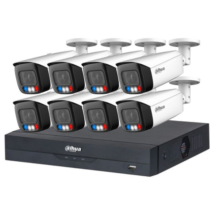 Dahua AI TiOC Security System: 8x 8MP TiOC 2.0 Bullets, 8CH 16MP WizSense NVR, SMD 4.0