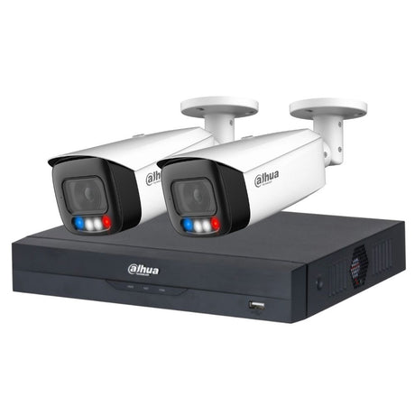 Dahua AI TiOC Security System: 2x 6MP TiOC 2.0 Bullets, 4CH 16MP WizSense NVR, SMD 4.0