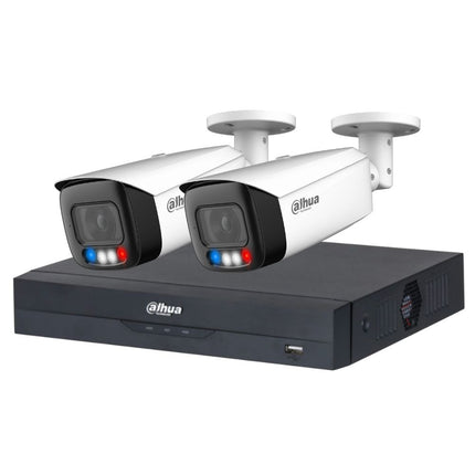 Dahua AI TiOC Security System: 2x 8MP TiOC 2.0 Bullets, 4CH 16MP WizSense NVR, SMD 4.0