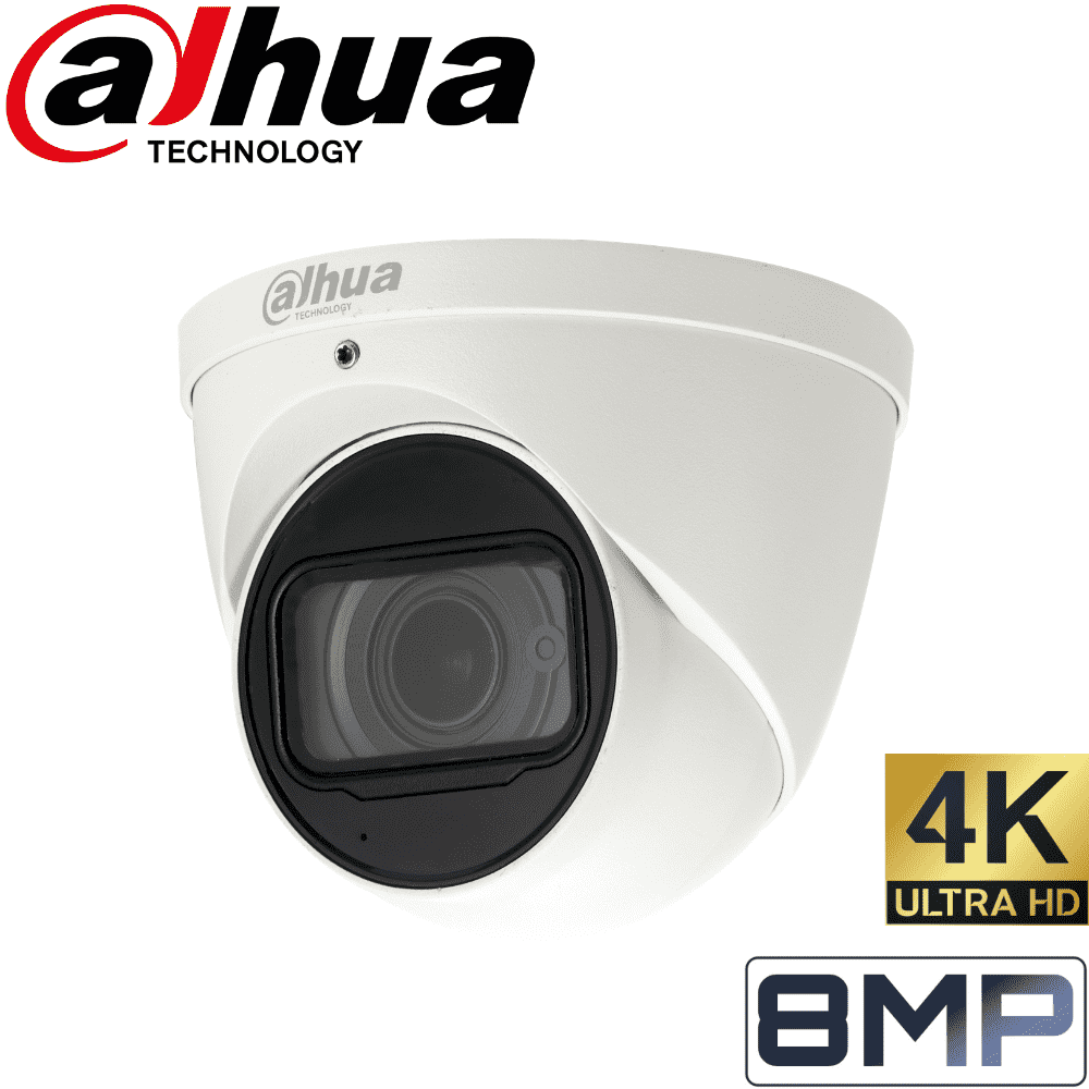 Dahua 8 Channel Security System: 12MP Pro NVR, 6 x 8MP VF Eyeball Cams, 2TB HDD