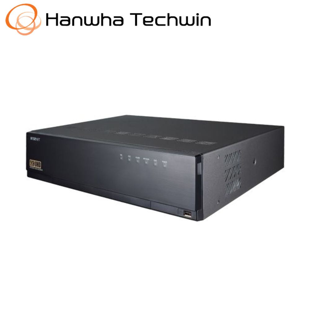 Hanwha Wisenet 32CH 4K NVR, P2P, H.265, 256Mbps, 12MP IPC max, No HDD (8 SATA 48TB max) - XRN-2010A
