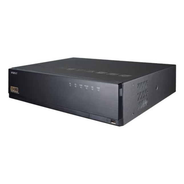 Hanwha Wisenet 32CH 4K NVR, P2P, H.265, 256Mbps, 12MP IPC max, No HDD (8 SATA 48TB max) - XRN-2010A