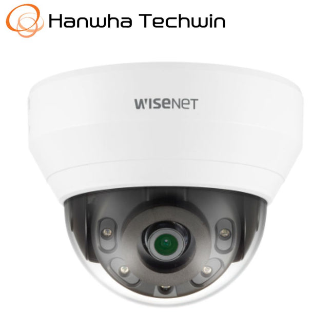 Hanwha Wisenet 4MP Outdoor Dome Camera, H.265, 20fps, 120dB WDR, 30m IR, 2.8mm, White - QNV-7010R