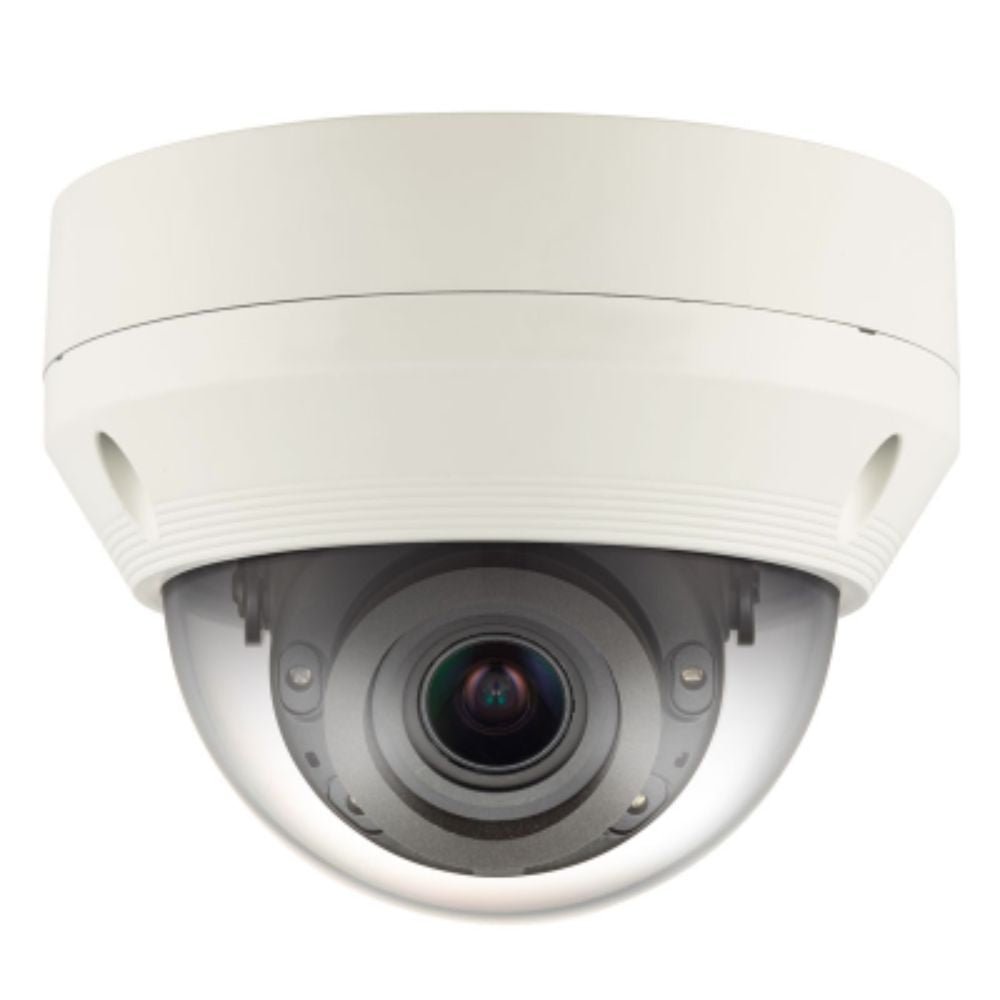 Hanwha Wisenet 4MP Outdoor Dome Camera, H.265, 20fps, WDR, 30m IR, 2.8-12mm, White - NV-7080R
