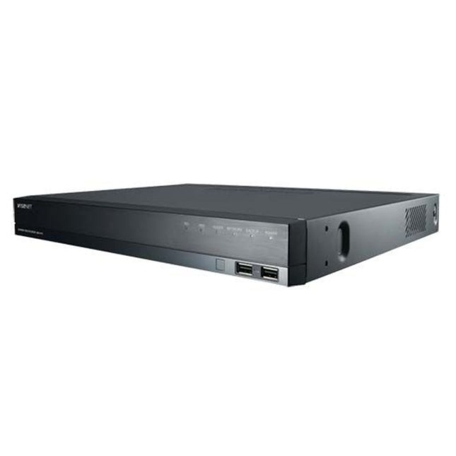 Hanwha Wisenet 8CH 4K PoE NVR, H.265, 100Mbps, 8MP IPC Max, 3TB HDD (2 SATA 12TB max) - XRN-810S-3TB