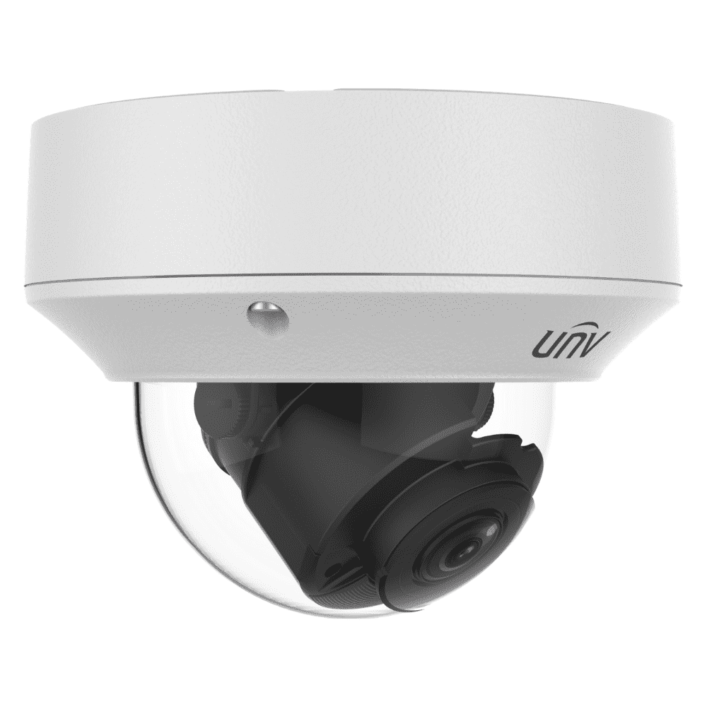 Uniview 4 Channel Security System: 4K NVR, 4 x 8MP Motorised Varifocal Dome 2.8~12mm, 2TB HDD