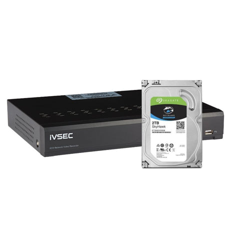 IVSEC 8 Channel Network Video Recorder: 12MP, 2TB - IVNR308XC-2TB