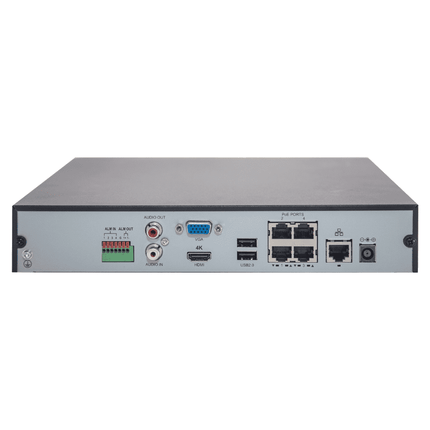 Uniview 4 Channel Security System: 4K NVR, 4 x 8MP Motorised Varifocal Dome 2.8~12mm, 2TB HDD