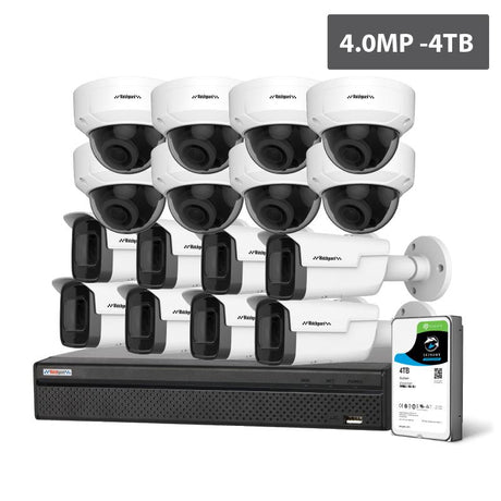 Watchguard Compact Security Kit: 8MP NVR, 8 X 4MP Mini Bullets, 8 X 4MP Mini Domes, 4TB HDD