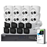 VIP Vision Pro 16 Channel Security Kit: 12MP NVR, 8 X 2MP Bullets, 8 X 2MP Turrets, 4TB HDD