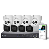 VIP Vision Pro 8 Channel Security Kit: 12MP NVR, 4 X 2MP Bullet, 4 X 2MP Turret, 2TB HDD